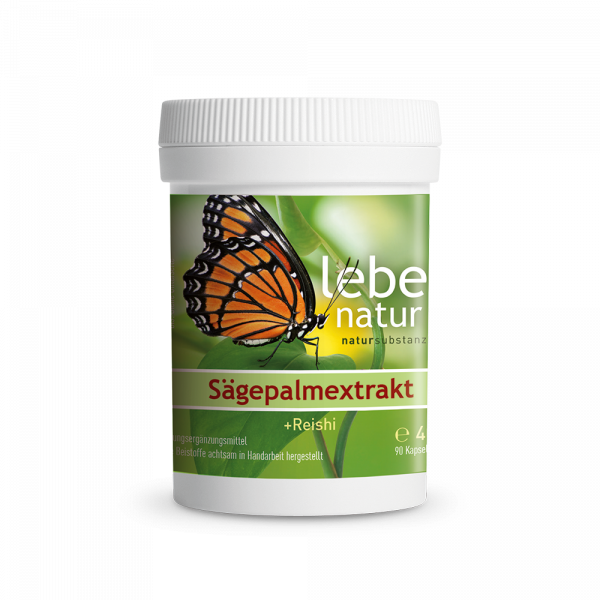 lebe natur® Sägepalmextrakt + Reishi 90er Dose